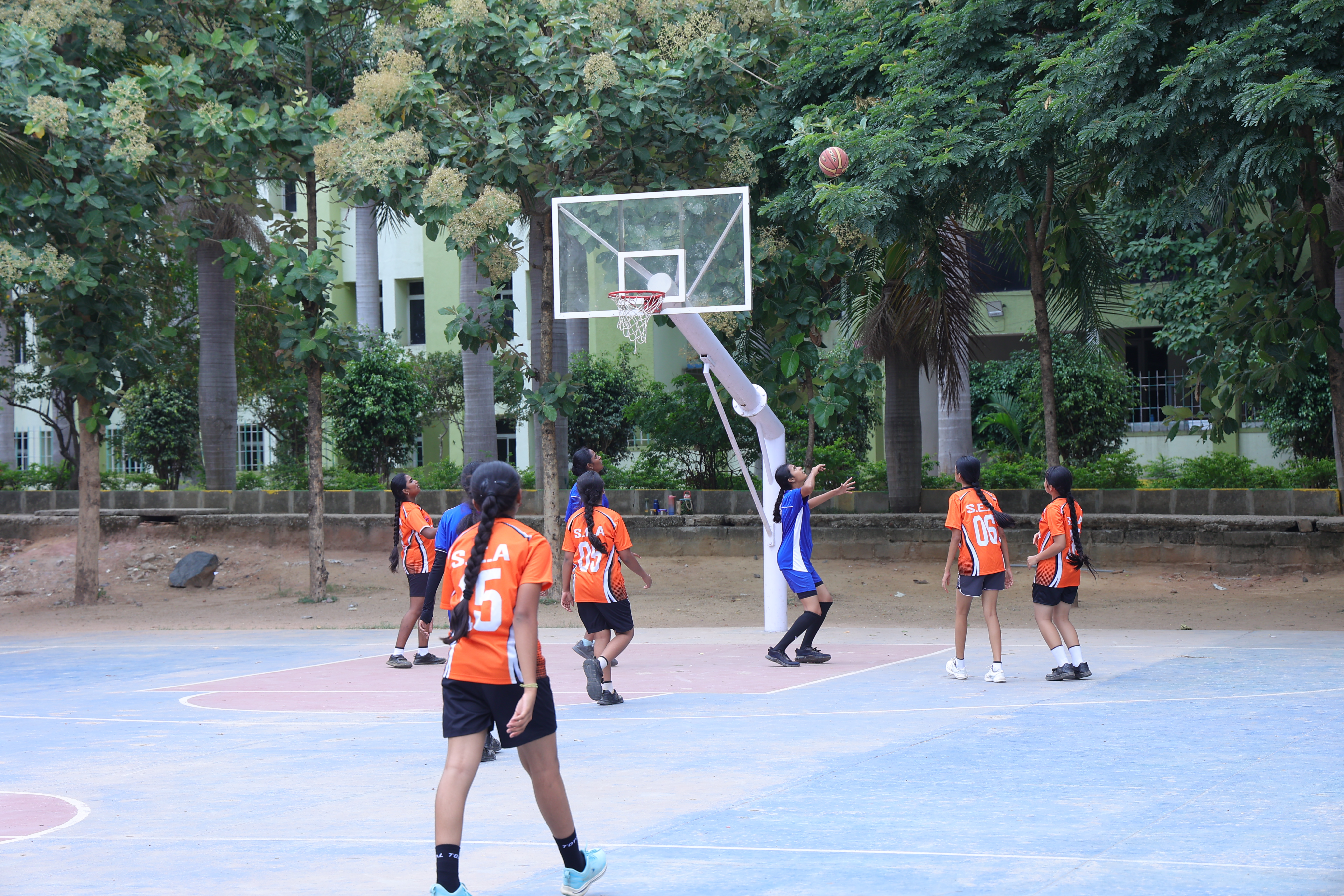 Long jump tournament action